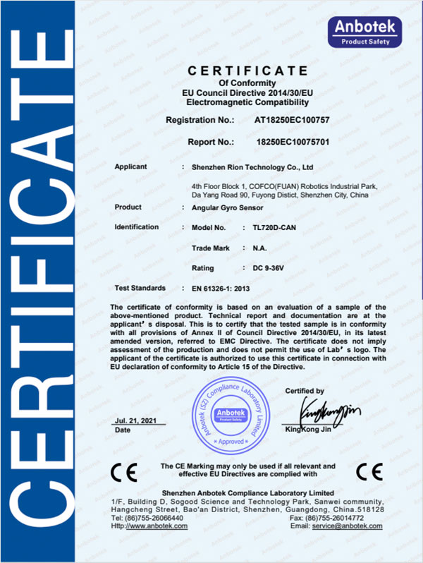 rion-gyroscope-tl720d-can-ce certificate